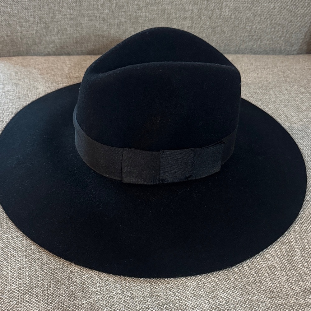 Brixton Piper Black Women's Wide-Brim Fedora